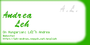 andrea leh business card